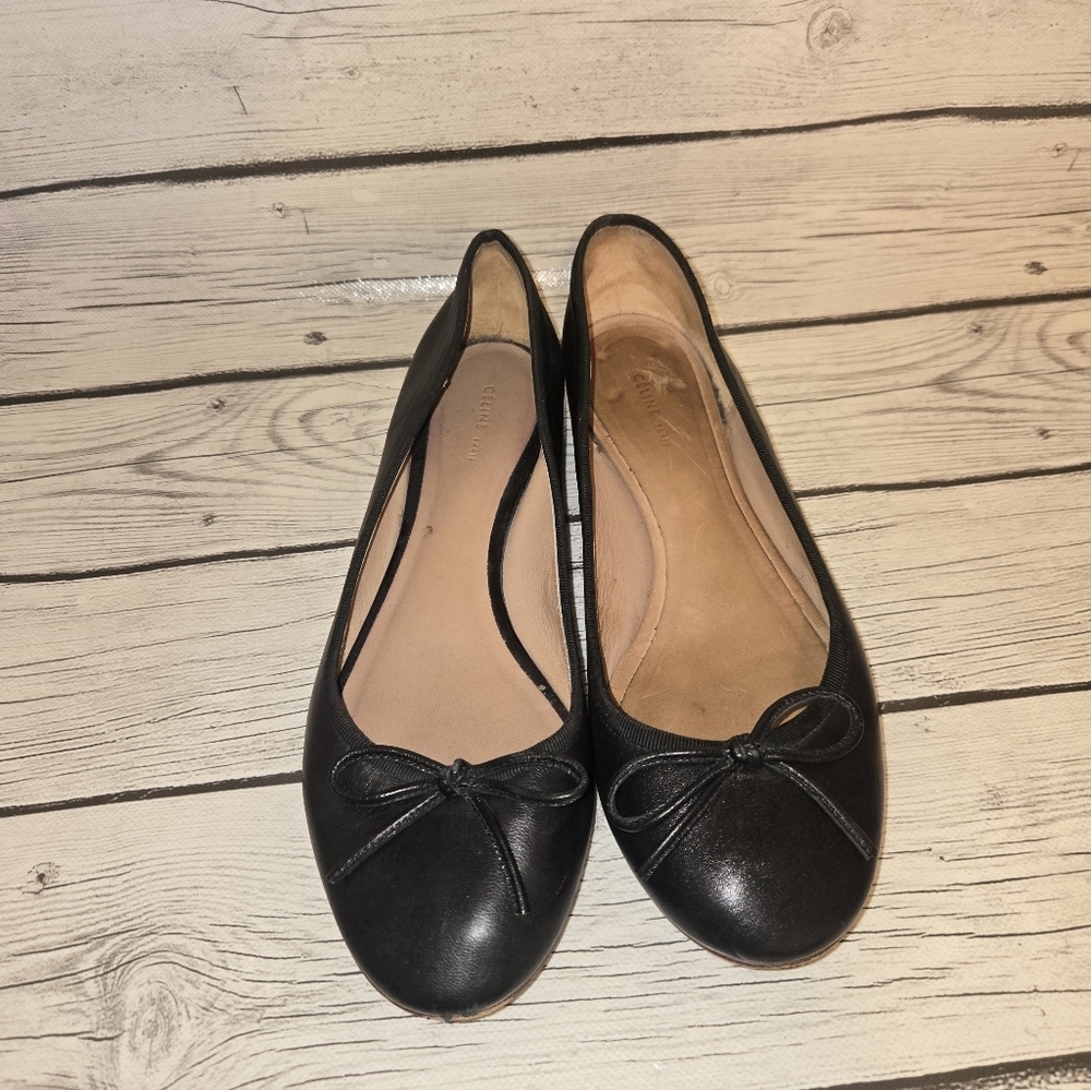 CELINE Paris Black Leather Ballet Flats | Made in Italy | Women’s EU 36 - Picture 3 of 14